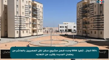 90% إنجاز.. تنفيذ 6994 وحدة ضمن مشروع سكن لكل المصريين بالعاشر من رمضان الجديدة يقترب من النهاية.